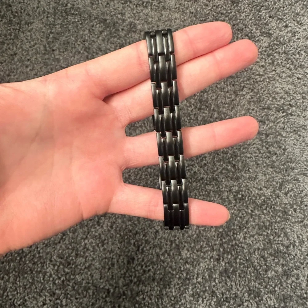 Men's Citizens Solid Black Stainless Steel Bracelet